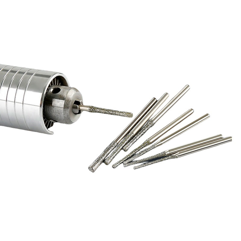 CutVibePro Diamond Burr Drill Bits Set 10PCS, 2.35mm Shank for Jewelry, Stone, Beads