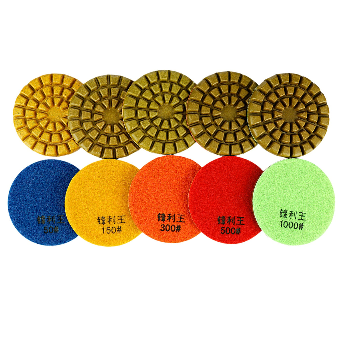 CutVibePro | 5PCS Concrete Floor Polishing Pads for Cement, Terrazzo & Stone Renovation