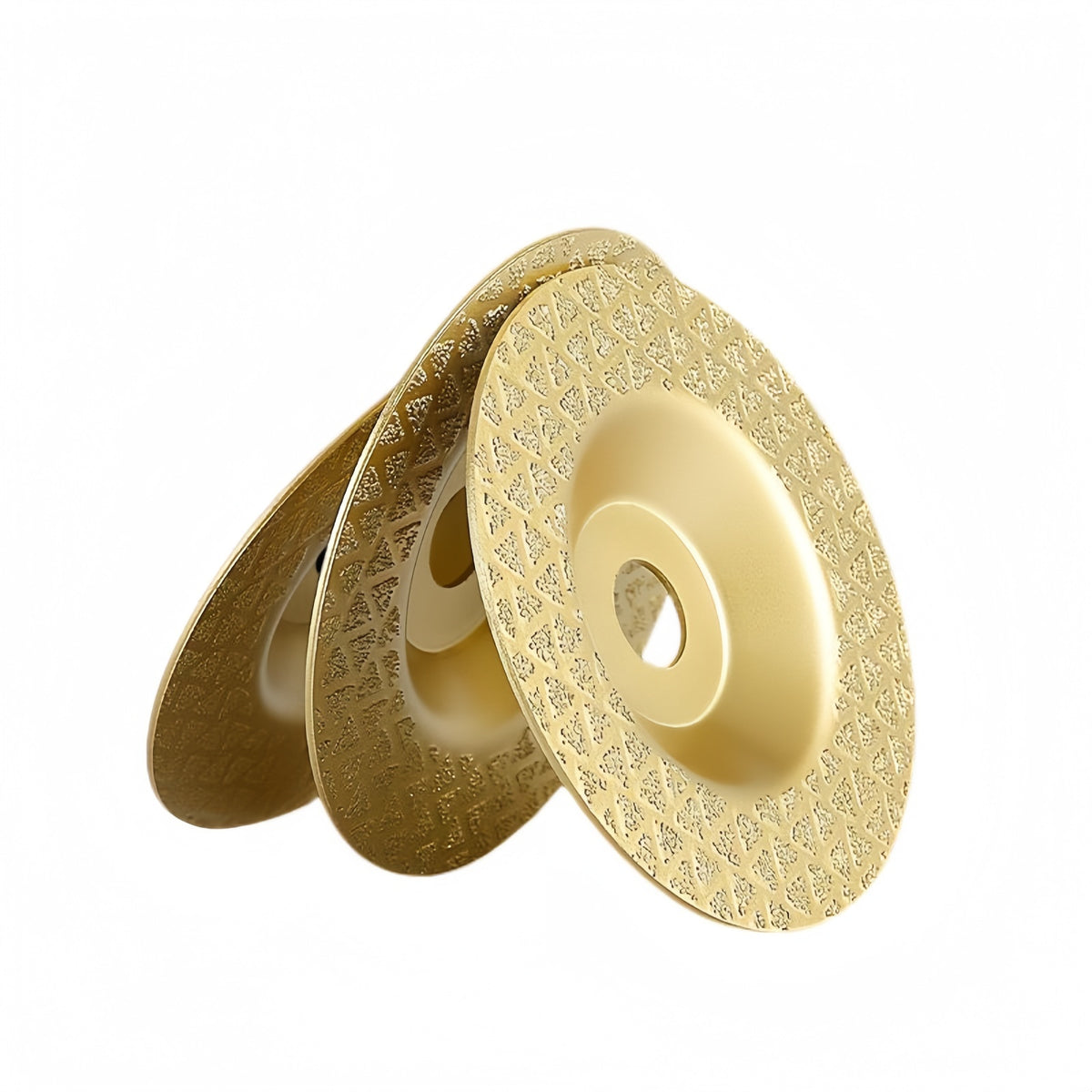 CutVibePro | 3PCS 4 Inch Brazed Diamond Cup Grinding Wheel Set – 45# 60# 100# Grit for Stone, Quartz, Marble, Concrete & Tile Edge Chamfering