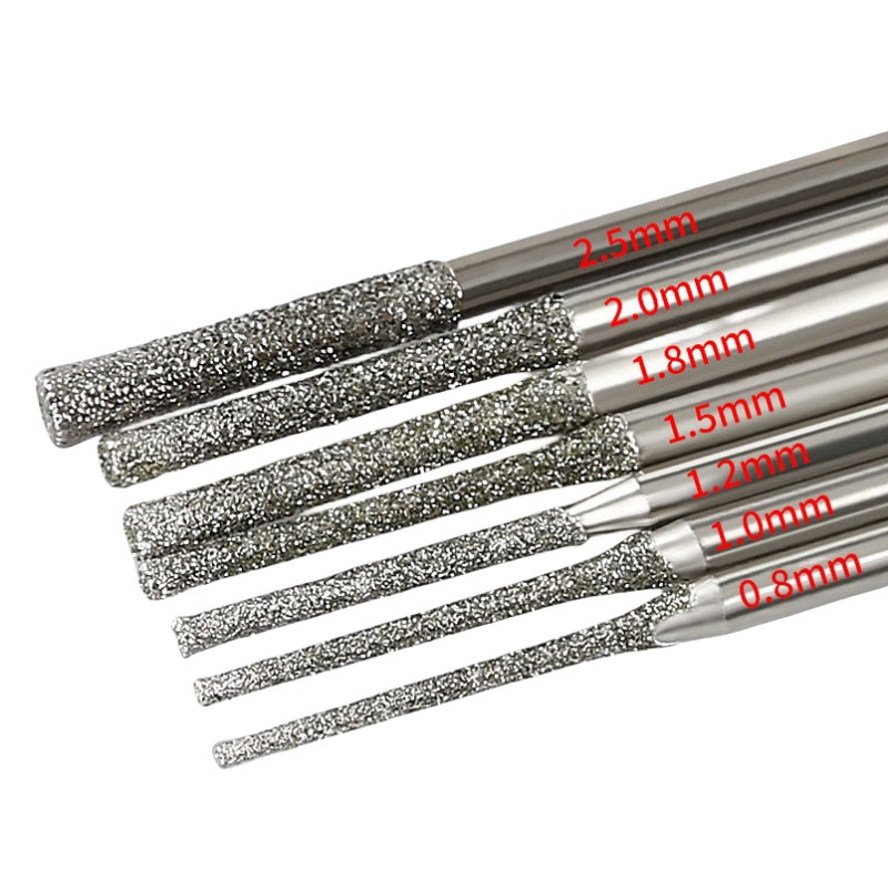 CutVibePro Diamond Burr Drill Bits Set 10PCS, 2.35mm Shank for Jewelry, Stone, Beads