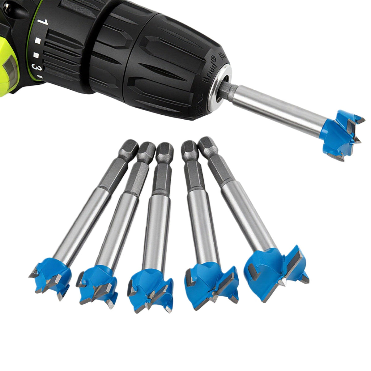 CutVibePro 6Pcs Forstner Drill Bit Set, 15-25mm