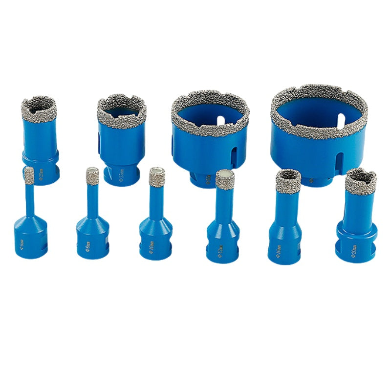 CutVibePro 10pcs Diamond Hole Saw Kit, Tile Hole Saw Drill Bit Set for Stone, Marble and Quartz