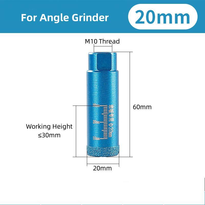 CutVibePro Diamond Hole Saw for Angle Grinder, 6–60mm Granite Porcelain Stone Core Drill Bit