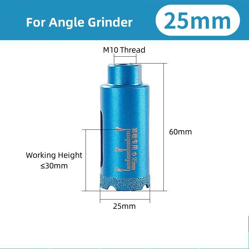 CutVibePro Diamond Hole Saw for Angle Grinder, 6–60mm Granite Porcelain Stone Core Drill Bit