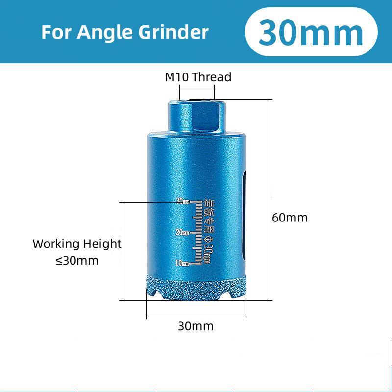 CutVibePro Diamond Hole Saw for Angle Grinder, 6–60mm Granite Porcelain Stone Core Drill Bit