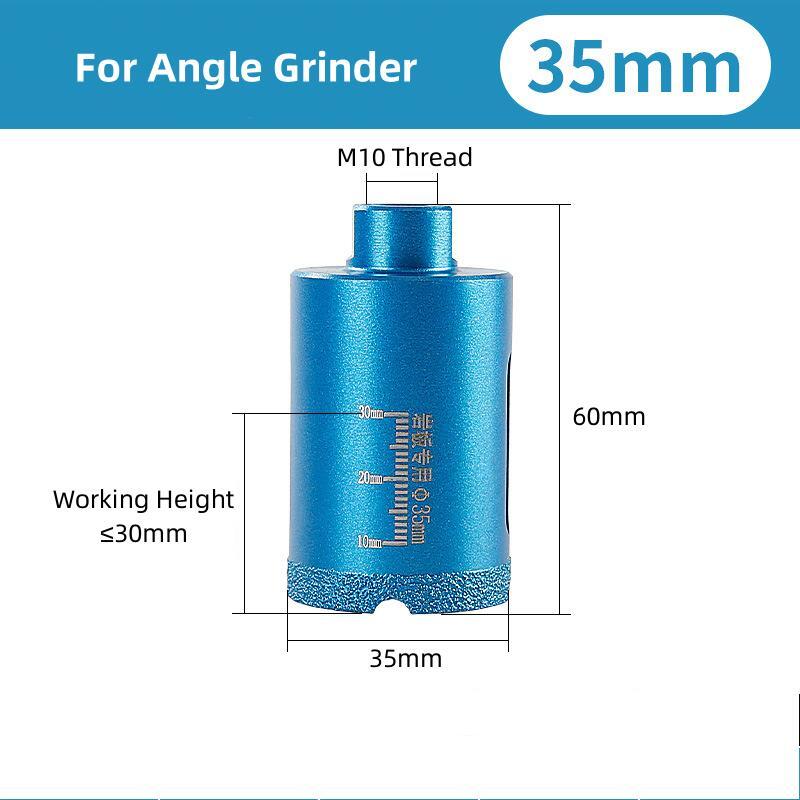 CutVibePro Diamond Hole Saw for Angle Grinder, 6–60mm Granite Porcelain Stone Core Drill Bit