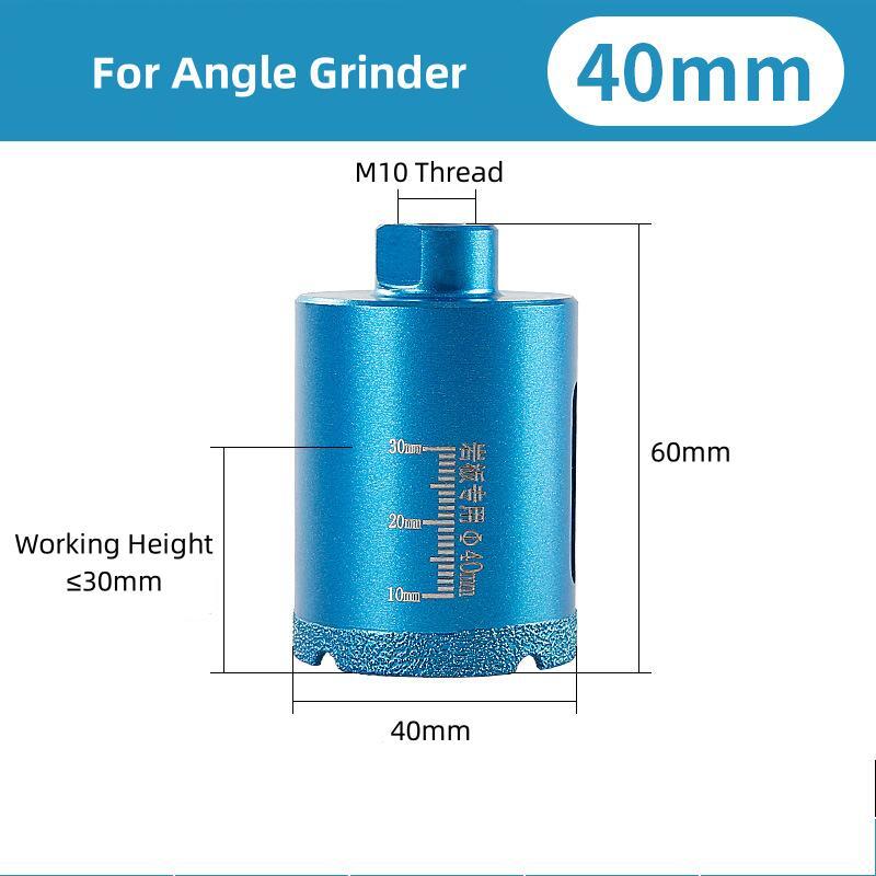 CutVibePro Diamond Hole Saw for Angle Grinder, 6–60mm Granite Porcelain Stone Core Drill Bit