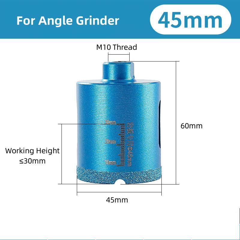 CutVibePro Diamond Hole Saw for Angle Grinder, 6–60mm Granite Porcelain Stone Core Drill Bit