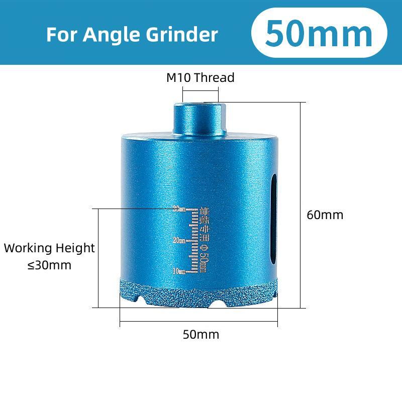 CutVibePro Diamond Hole Saw for Angle Grinder, 6–60mm Granite Porcelain Stone Core Drill Bit