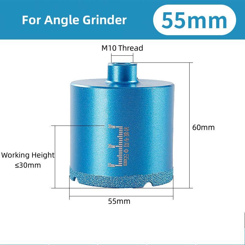CutVibePro Diamond Hole Saw for Angle Grinder, 6–60mm Granite Porcelain Stone Core Drill Bit